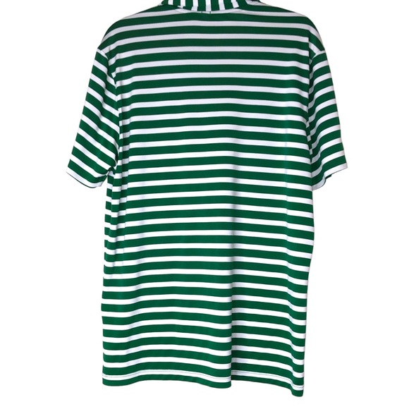 NIKE Golf Standard Dri-Fit Green Stripes Polo Short Sleeve Shirt Sz Large - Picture 5 of 12